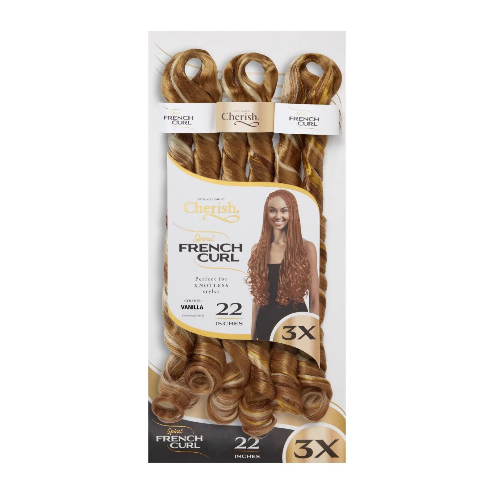 Cherish 3X Spiral French Curl 22”