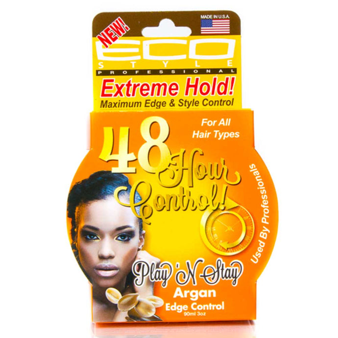 Eco Style Play And Stay Edge Control Extreme Argan Oil 3 Oz