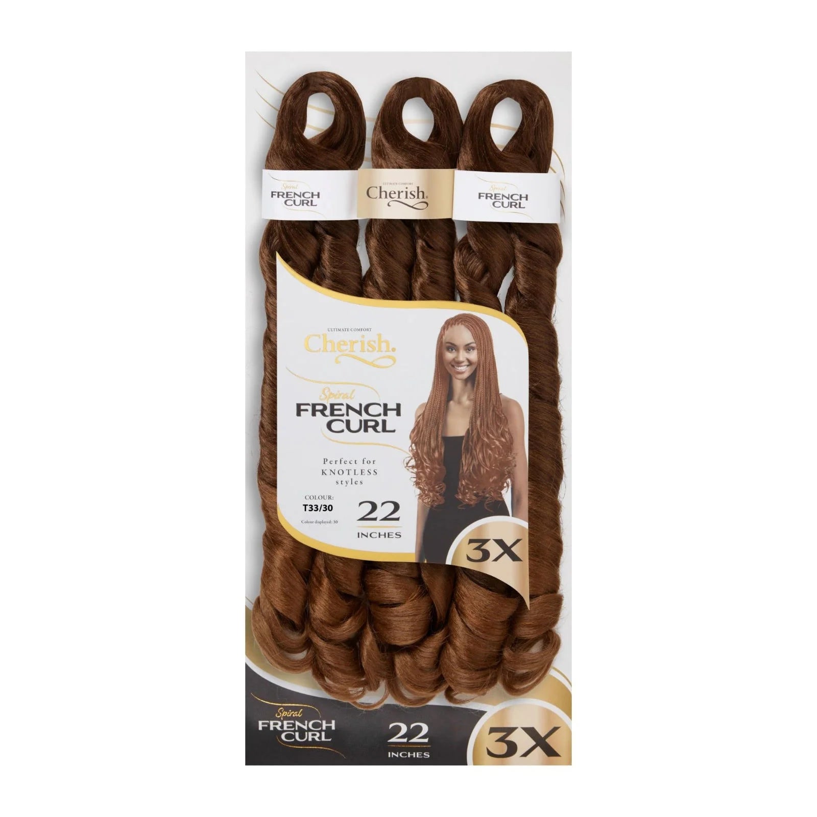 Cherish 3X Spiral French Curl 22”