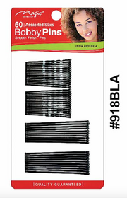 Magic Collection Assorted Bobby Pins Black Regular 50pc