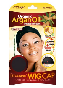 Magic Collection Organic Argan Oil Treated Stocking Wig Cap 2pcs