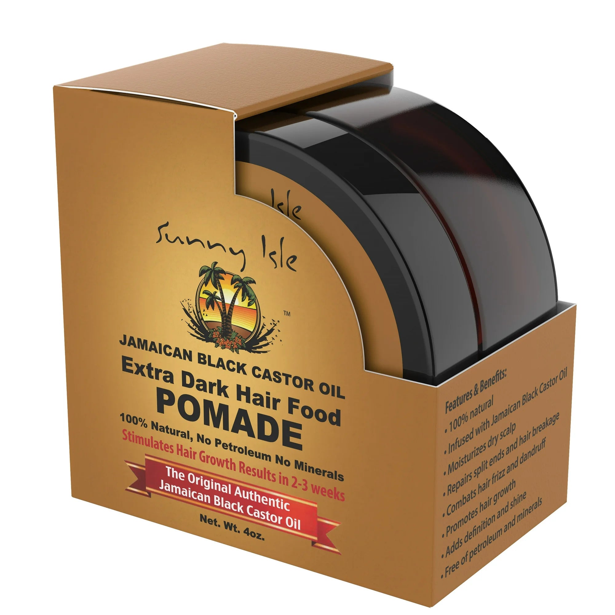 Sunny Isle Jamaican Black Castor Oil Extra Dark Hair Food Pomade 4 Oz