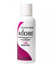 Adore Shining Semi Permanent 140 Neon Pink Hair Dye 4 Oz