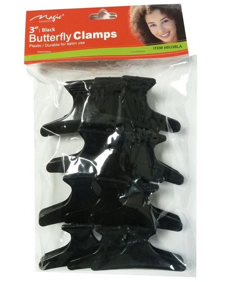 Magic Collection Black & White Butterfly Clamps