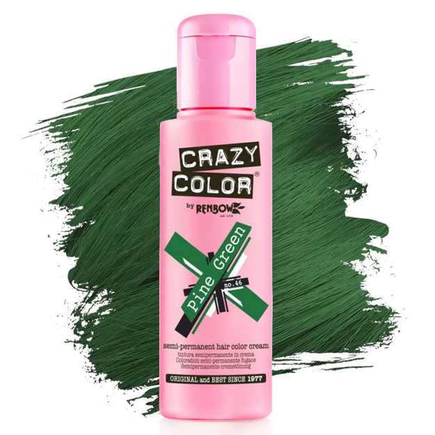 Crazy Color Semi Permanent Hair Dye Pine Green 4 Oz