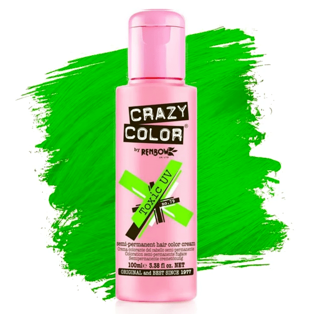 Crazy Color Semi Permanent Hair Dye Toxic UV 4 Oz