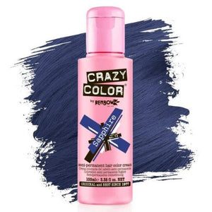 Crazy Color Semi Permanent Hair Dye Sapphire 4 Oz