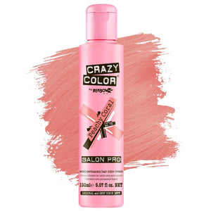 Crazy Color Semi Permanent Hair Dye Peachy Coral 4 Oz