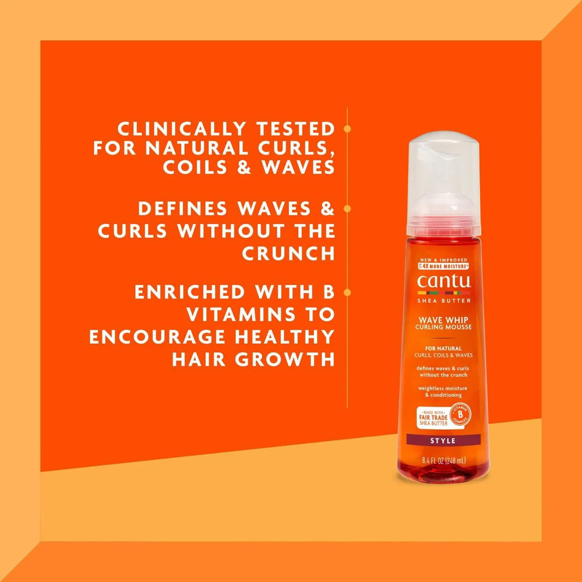 Cantu Shea Butter for Natural Hair Wave Whip Curling Mousse