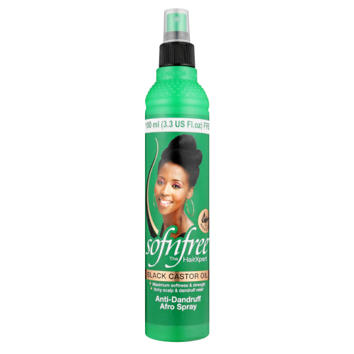 Sof N Free Black Castor Anti-dandruff Afro Spray 350 Ml