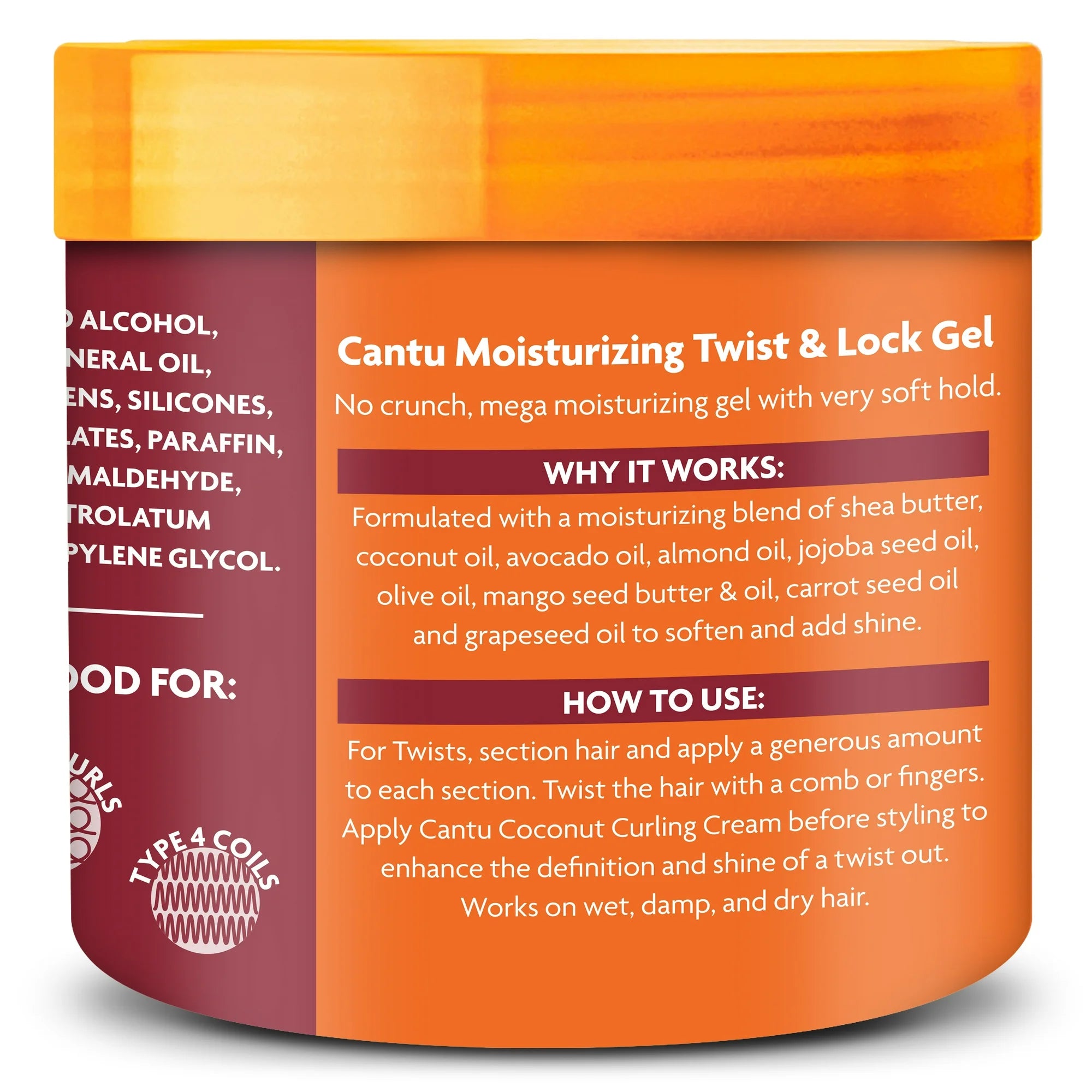 Cantu Shea Butter For Natural Hair Moisturizing Twist & Lock Gel 13 Oz