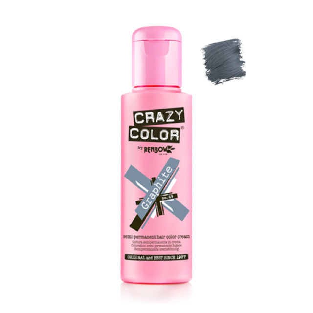 Crazy Color Semi Permanent Hair Dye Graphite 4 Oz