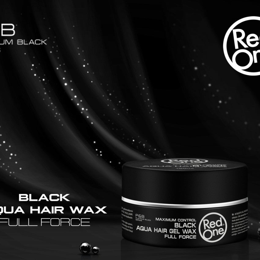 Red One Hair Styling Aqua Gel Wax Black 150ml