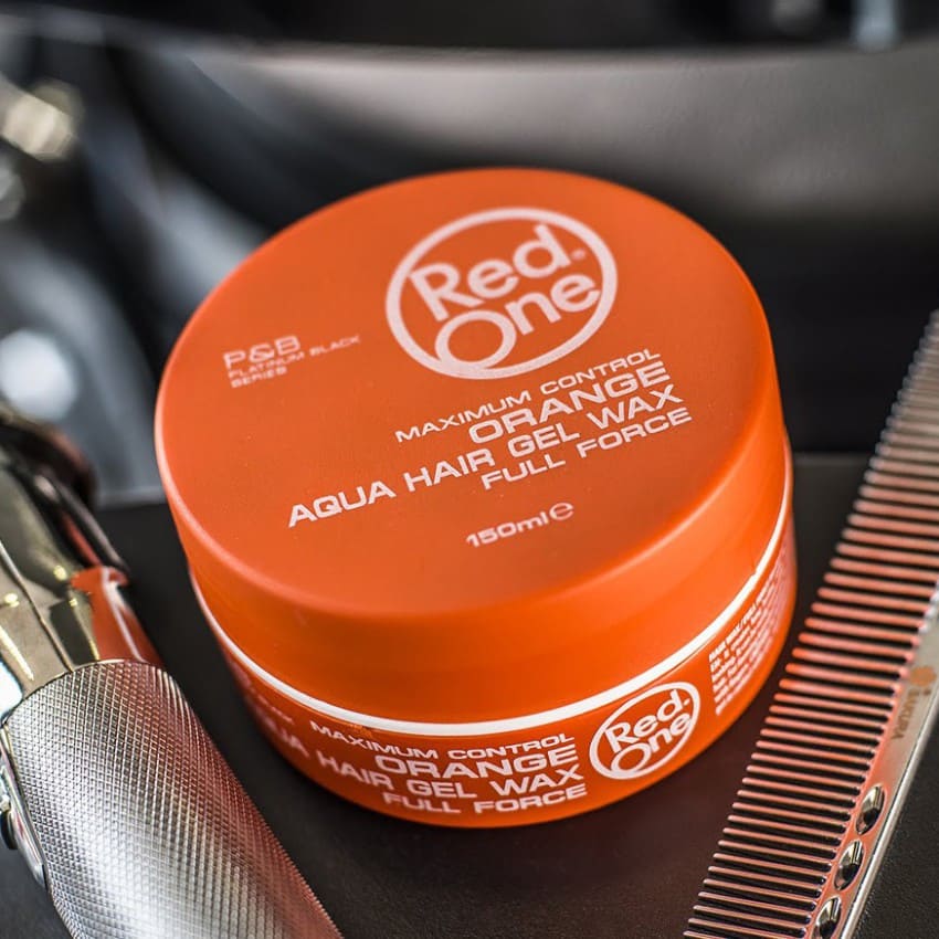 Red One Hair Styling Aqua Hair Gel Wax Orange 150ml