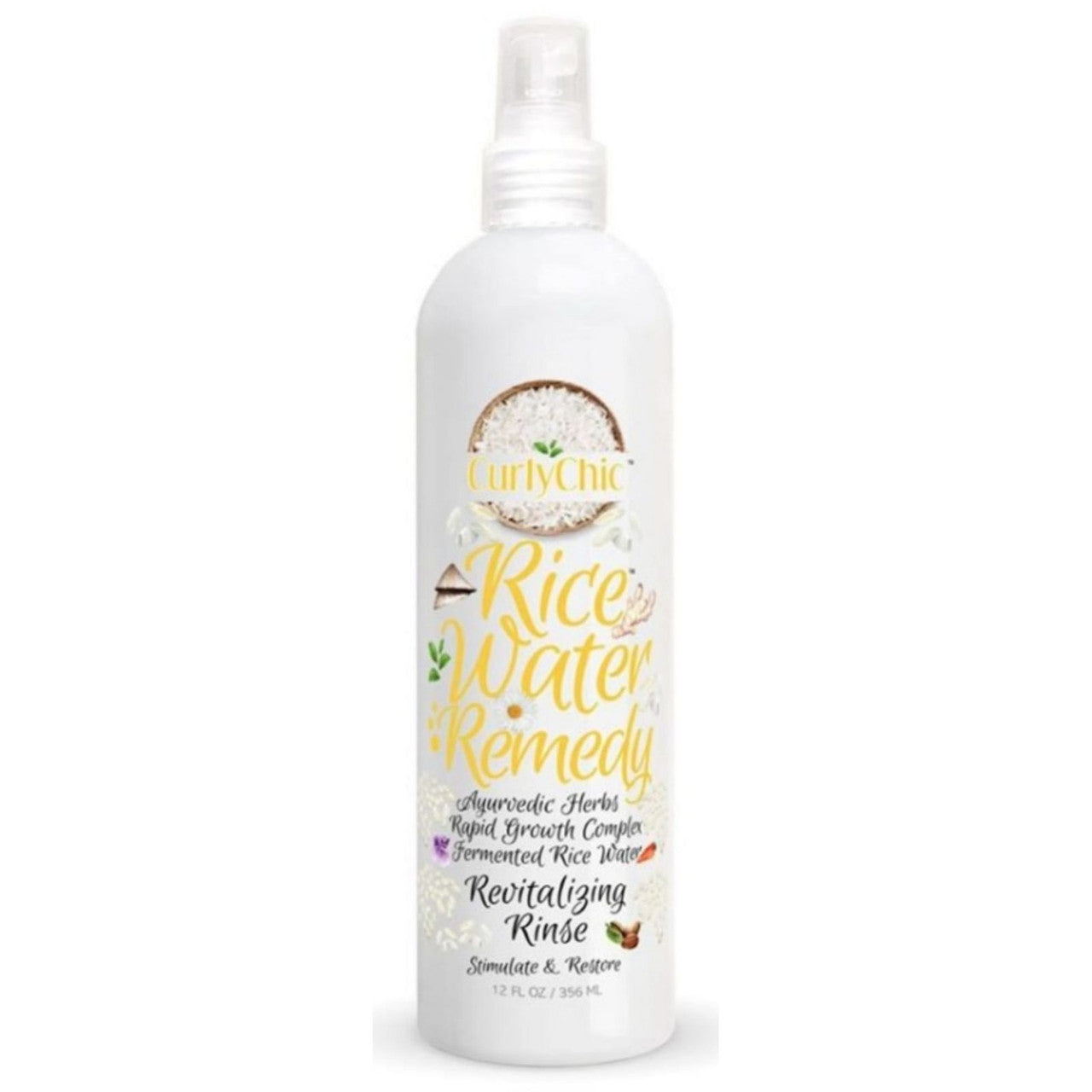 Curly Chic Rice Water Remedy Revitalizing Rinse 12 Oz