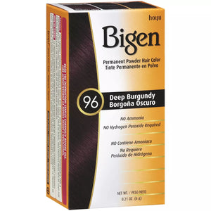 Bigen Permanent Powder Hair Color Dye No Ammonia Deep Burgundy 96