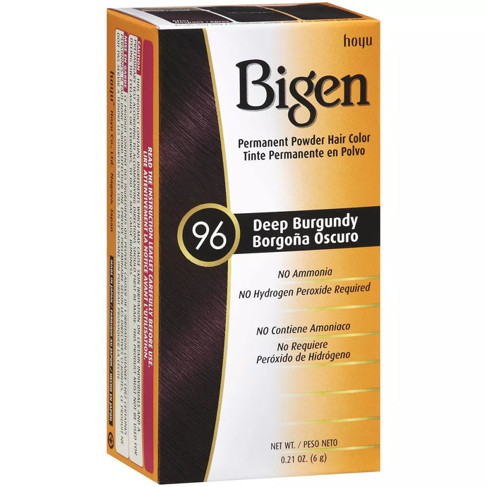 Bigen Permanent Powder Hair Color Dye No Ammonia Deep Burgundy 96