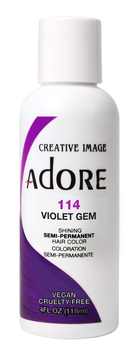 Adore Shining Semi Permanent 114 Violet Gem Hair Dye 4 Oz