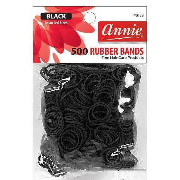 Annie Rubber Bands Black Pack of 500