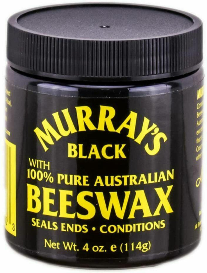 Murray's Black 100% Pure Australian Beeswax For Hard To Hold Hair Styles 4 Oz