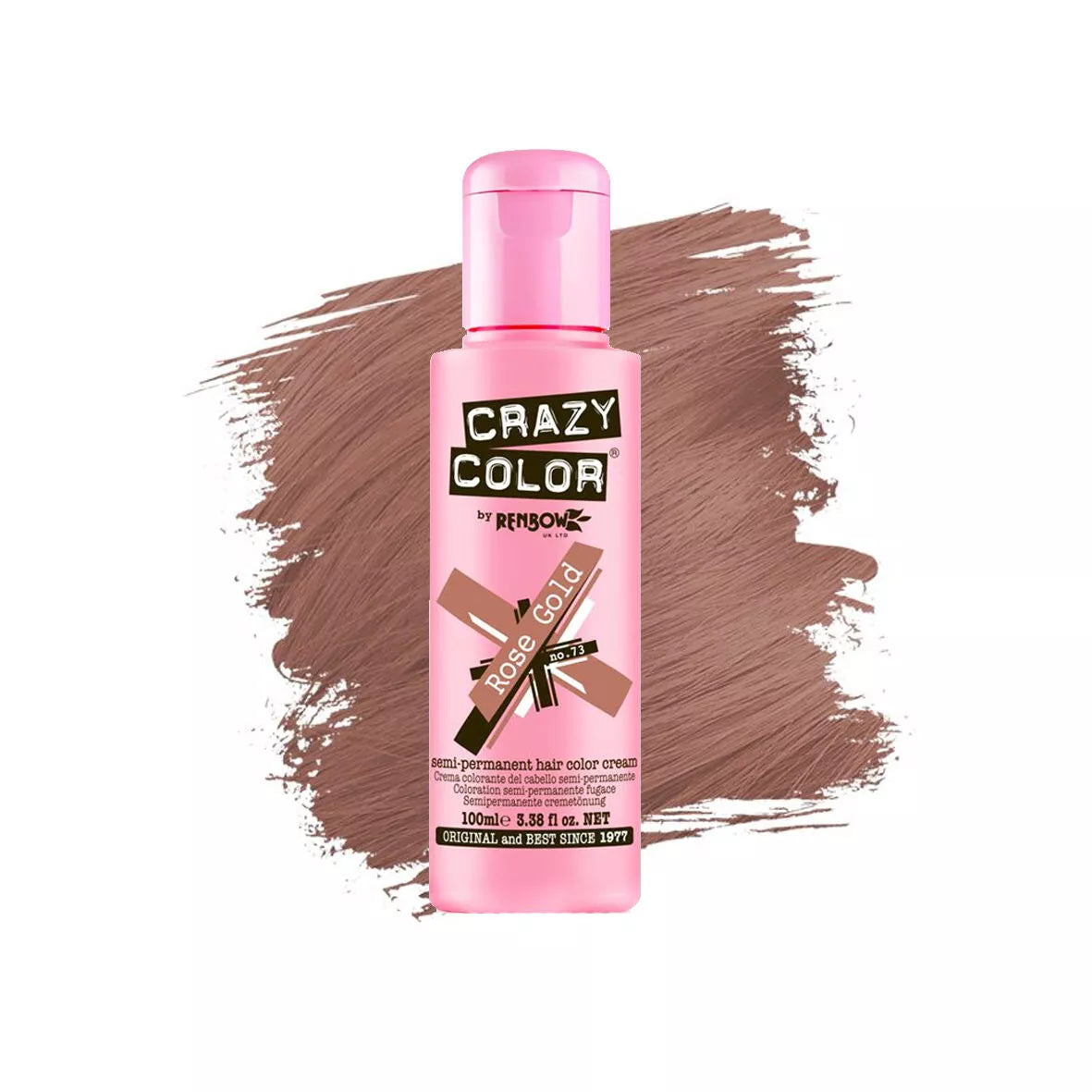 Crazy Color Semi Permanent Hair Dye Rose Gold 4 Oz