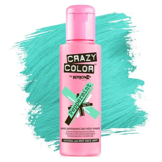 Crazy Color Semi Permanent Hair Dye Peppermint 4 Oz