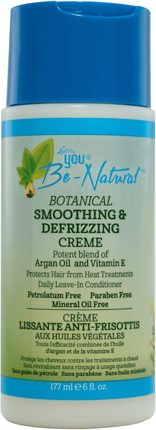 Lusters You Be Natural Botanical Smoothing & Defrizzing Creme Argan Oil Vitamin E 6 Oz