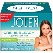 Jolen Bleach Cream Lightens Excess Dark Hair Regular 125ml