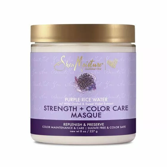 Shea Moisture Purple Rice Water Strength + Colour Care Masque 8.0 Oz