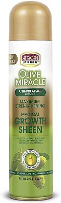 African Pride Olive Miracle Growth Sheen Spray 8 Oz