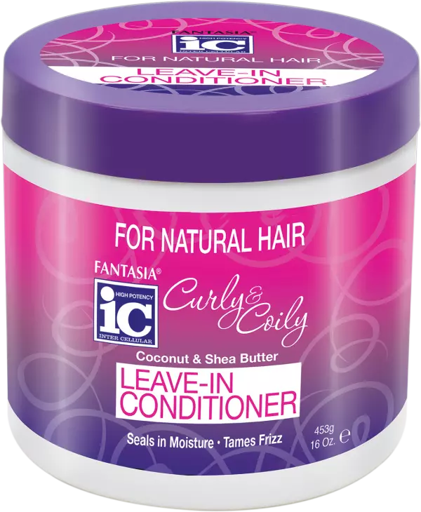 Fantasia Ic Curly & Coily Coconut & Shea Butter Leave In Conditioner 16 Oz