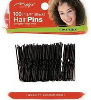 Magic Collection Hair Pin With Ball Tip Black 100pcs