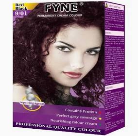 Fyne Permanent Red Black Hair Dye 4.2 Oz