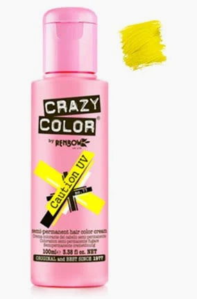 Crazy Color Semi Permanent Hair Dye Caution Uv 4 Oz