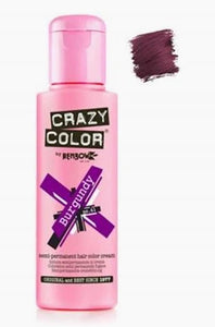 Crazy Color Semi Permanent Hair Dye Burgundy  4 Oz