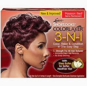 Luster's Pink Short Looks Colorlaxer Relaxer Kit 3-In-1 Passion Red