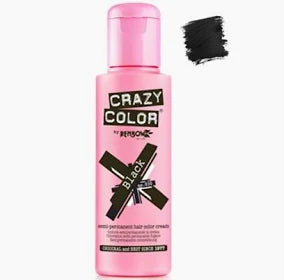 Crazy Color Semi Permanent Hair Color Cream Black 4 Oz