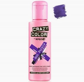 Crazy Color Semi Permanent Hair Dye Hot Purple 4 Oz