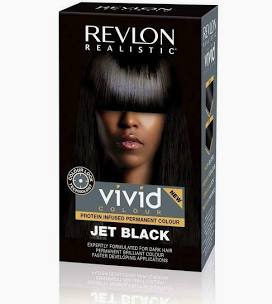 Revlon Realistic Permanent Hair Colour Jet Black - Vivid Colour 250g