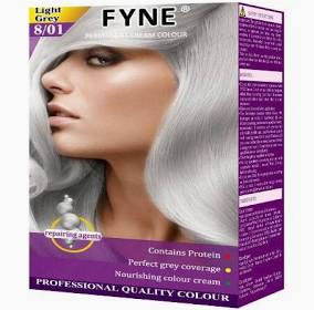 Fyne Permanent Light Grey Hair Dye 4.2 Oz