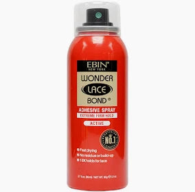 Ebin New York Wonder Lace Bond Adhesive Spray Extreme Firm Hold Active 2.1 Oz