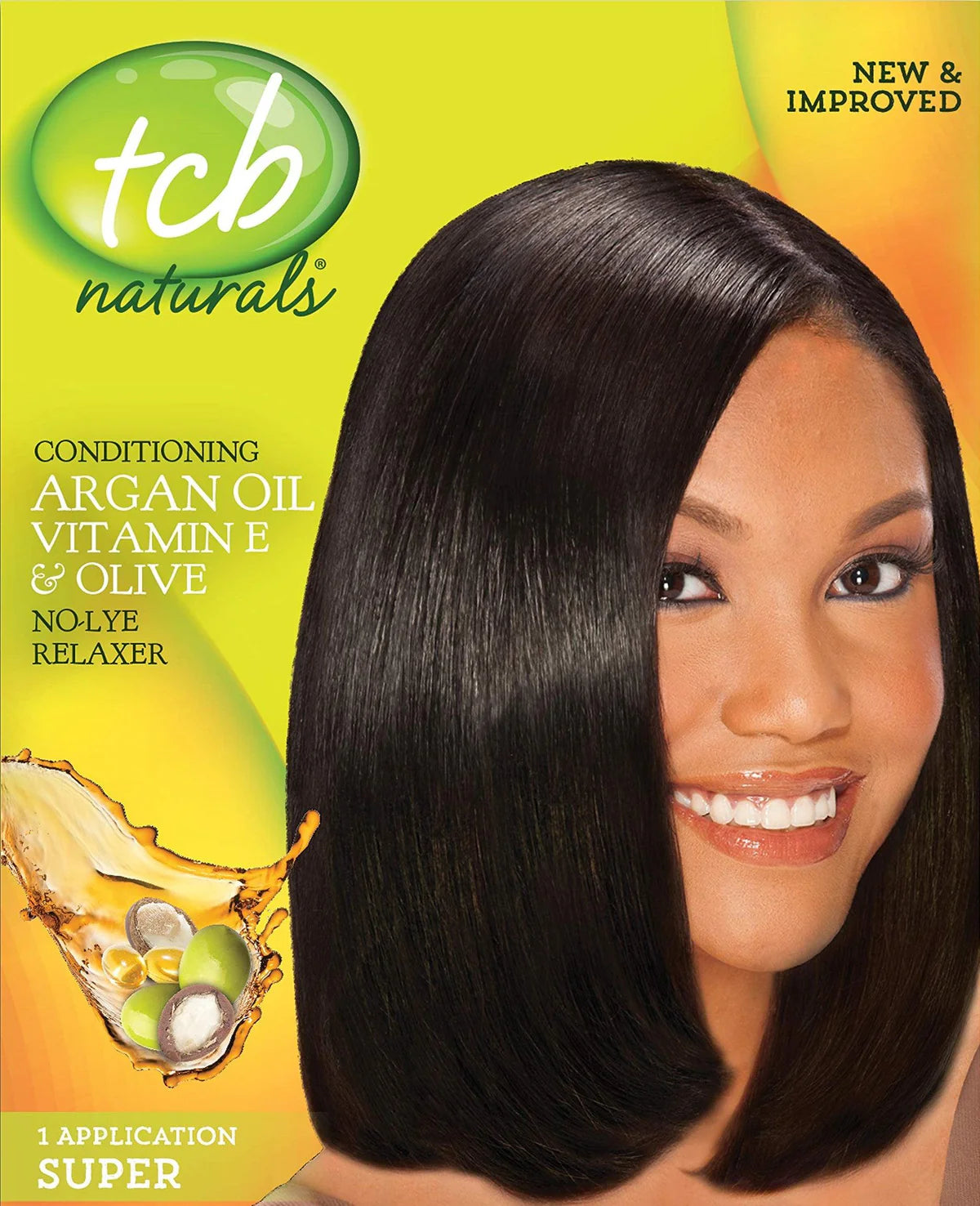 Tcb Naturals Olive Oil No Lye Relaxer Kit - Super