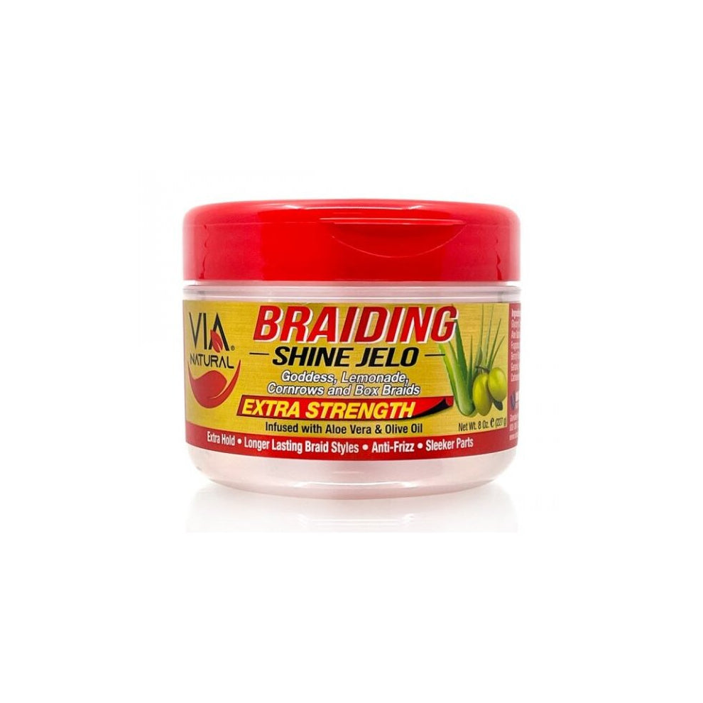 Via Natural Braiding Shine Jelo Extra Strength 8Oz