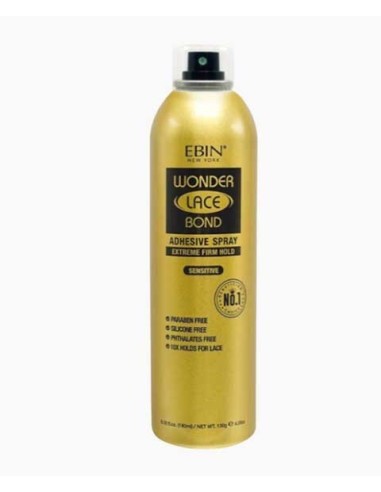 Ebin Wonder Lace Bond Adhesive Spray Extreme Firm Hold Sensitive 10.58 Oz